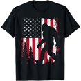 thumbnail image 1 of Bigfoot 4th of July American USA Flag Patriotic Unisex T-Shirt for Men Women Kids Toddler,Navy Color,Size YXS, 1 of 5