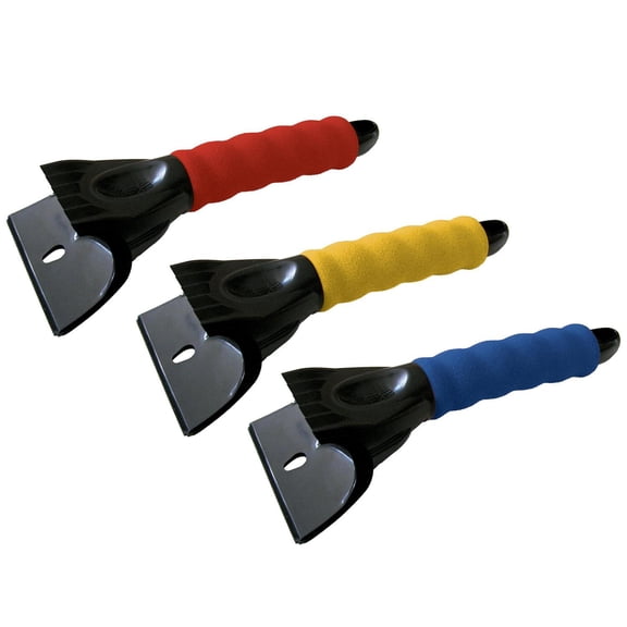 Bigfoot 9" Dual-head Ice Scraper - Car Glovebox Size - Polyethylene: Color, Assorted