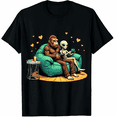 thumbnail image 1 of Bigfoot Alien Video Games Shirt Gaming Sasquatch Graphic Black T-Shirt for Men and Women, 1 of 4