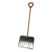 Bigfoot Aluminum Snow Shovel - 18" Blade - Non-Stick Coating - Wooden Handle