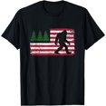 thumbnail image 1 of Bigfoot America Flag In The Forest Camping T-Shirt, 1 of 4