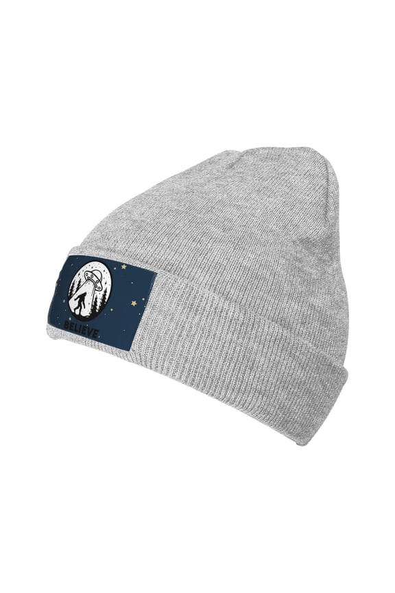 Bigfoot And Ufo Unisex Knitted Hats Fashionable Autumn And Winter Warm Beanie Knitted Hip-Hop Hat