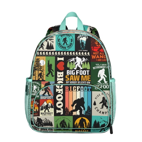Bigfoot Backpack for Student – Funny Sasquatch Wilderness Hiking Print with Camping and Survival Design for Creature Lovers, Water-Resistant School Bag