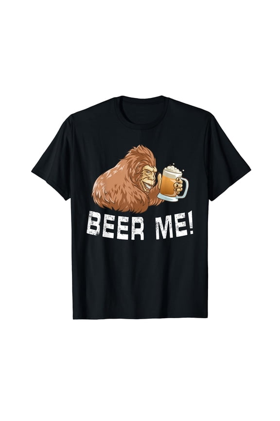 Bigfoot Beer Shirt Men Funny Cheers Party Gift T-Shirt