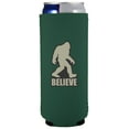 thumbnail image 1 of Bigfoot Believe Slim Can Coolie (Dark Green), 1 of 2