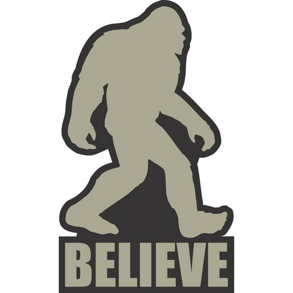 Bigfoot Believe Vinyl Sticker, 5 Inch, Indoor/Outdoor