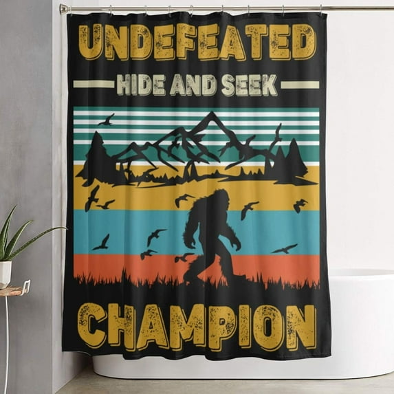 Bigfoot Believe in Yourself Even When Nobody Else Does Shower Curtain for Bathroom Quick-Drying Bath Curtain for Bathroom