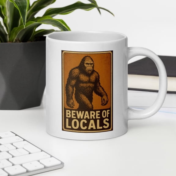 Bigfoot Beware Of Lols Coffee Mug Funnasquatch Ceramic Cup Rustic mping Drinkware Gift Hikers Outdoor Adventure Nature Lovers.