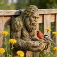 thumbnail image 1 of Bigfoot Bird Feeder Weather Resistant Resin Sculpture Easy Mounting Hanging Outdoor Tree Decor Funny Wildlife Feeder Perfect Gift For Birders Gardeners And Bigfoot Fans, 1 of 5