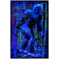 Bigfoot Blacklight Poster