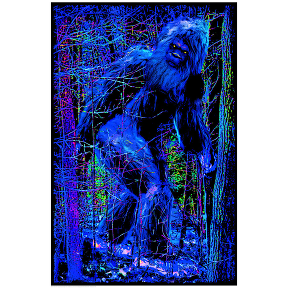 Bigfoot Blacklight Poster