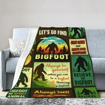 Bigfoot Blanket– Cozy Throw for Sasquatch Lovers for Kids, Men & Women – Ideal for Birthdays, Christmas, and Hide and Seek Fans 50x40