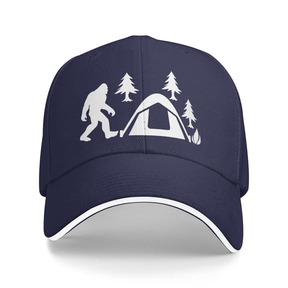 Bigfoot Camping Tent Men Women Sandwich Cap Classic Baseball Capunisex Adjustable Casquette Dad Hat