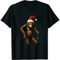 thumbnail image 1 of Bigfoot Carrying Christmas Tree Sasquatch Believer Pajama T-Shirt, 1 of 5