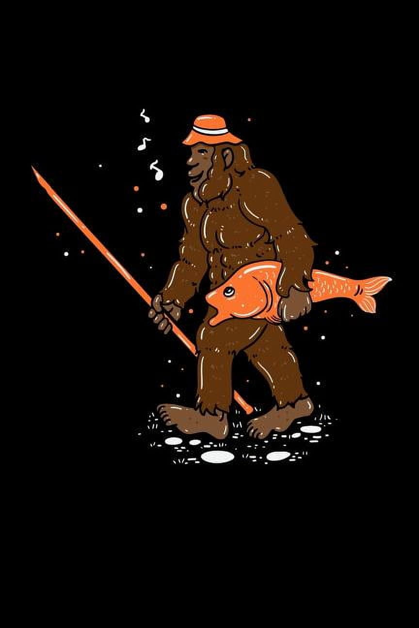 Fishing T-Shirt: Bigfoot Carrying Fish I Yeti' Sticker