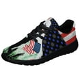 thumbnail image 1 of Bigfoot Celebrate Fourth Of July Independence Day Shoes Sneakers for Women Men Black Size 12, 1 of 7
