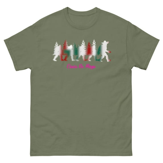 Bigfoot Celebrates Cinco De Mayo | Funny Cinco De Mayo Shirt Unisex (Military Green, 2XL)