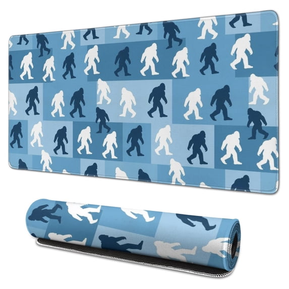 Checkers Smooth Bigfoot and Checker Blue Pattern Extended Large Mouse Pad, Keyboard ...