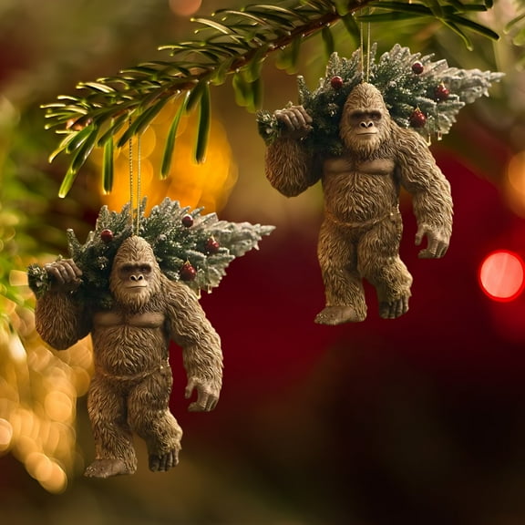 Sasquatch Christmas Ornament – Myth Meets Holiday Magic, Funny Sasquatch Holiday Decor for Christmas Tree, Unique 2026 Wildlife Wonders Collection Ornament Lovers and Collectors(A)