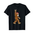 thumbnail image 1 of Bigfoot Christmas Rock On Retro Sunset for Santa Believer T-Shirt, 1 of 5