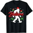 thumbnail image 1 of Bigfoot Christmas Shirt Believe Funny Sasquatch Men Kids T-Shirt, 1 of 5