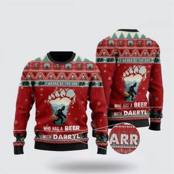 Bigfoot Christmas Sweater 3D Printed Ugly Xmas – Gifts For Bigfoot Lovers