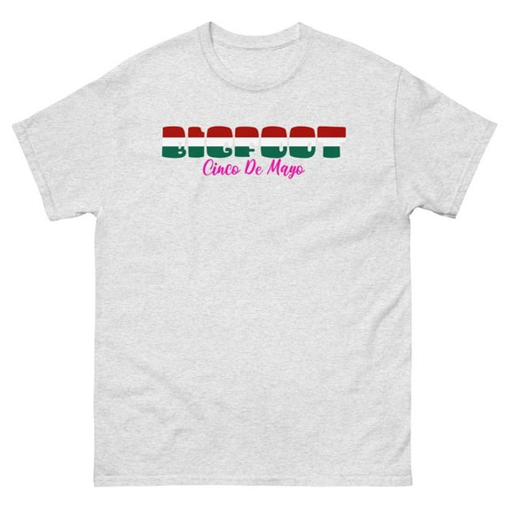 Bigfoot Cinco De Mayo | Funny Cinco De Mayo Shirt Unisex (Ash, M)
