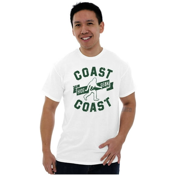 Bigfoot Coast to Coast Hide and Seek Men's Graphic T Shirt Tees Brisco Brands L