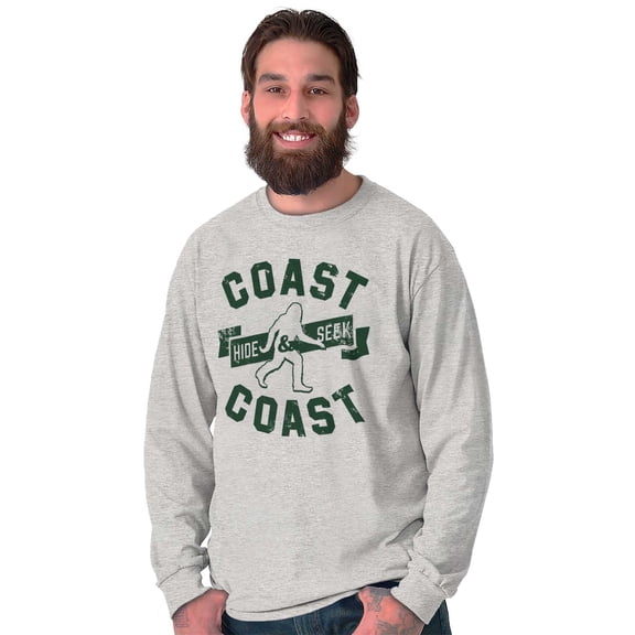 Bigfoot Coast to Coast Hide and Seek Plus Size Long Sleeve Graphic Tee Shirt Brisco Brands 3X