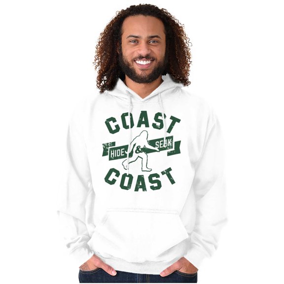 Bigfoot Coast to Coast Hide and Seek Unisex Plus Fleece Graphic Hoodie Brisco Brands 3X