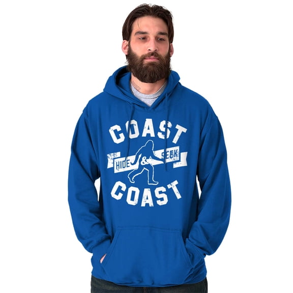 Bigfoot Coast to Coast Hide and Seek Unisex Plus Fleece Graphic Hoodie Brisco Brands 3X