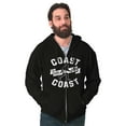 thumbnail image 1 of Bigfoot Coast to Coast Hide and Seek Unisex Fleece Graphic Zip Up Hoodie Brisco Brands 2X, 1 of 5