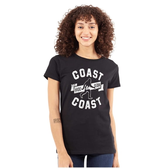 Bigfoot Coast to Coast Hide and Seek Womens Fitted Plus Size Graphic Tee Brisco Brands 2X