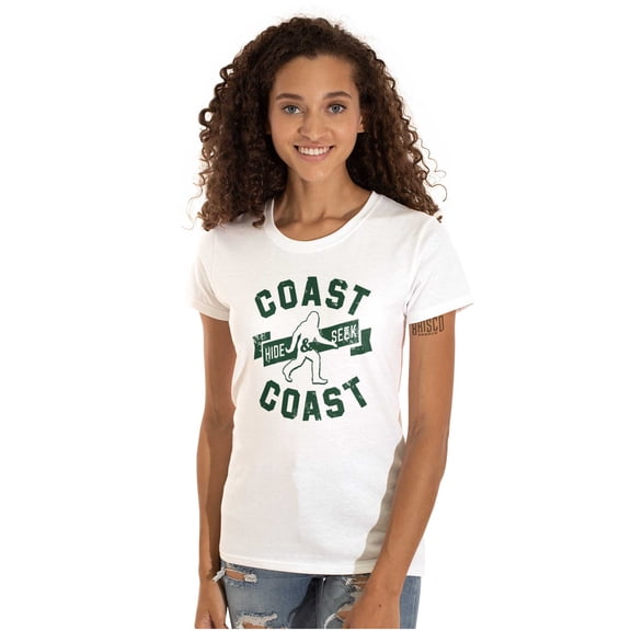 Bigfoot Coast to Coast Hide and Seek Womens Slim Fit Graphic Tee Brisco Brands M