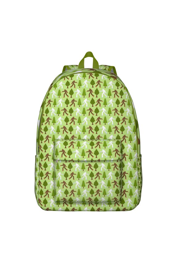 Bigfoot Creature Lovers Backpack – Funny Sasquatch Print Design with Big Foot Footprint Pattern for Outdoor Survival and Hiking