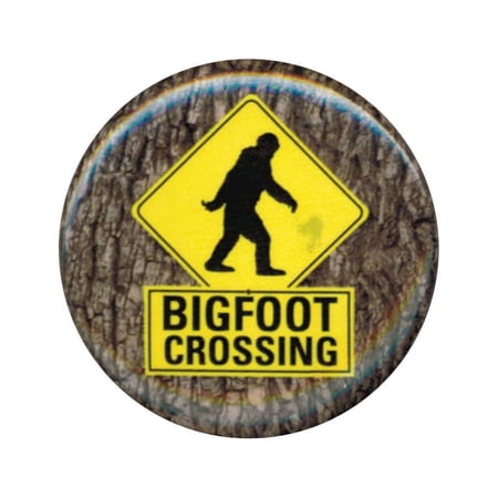 Bigfoot Crossing 1.25 Inch Button