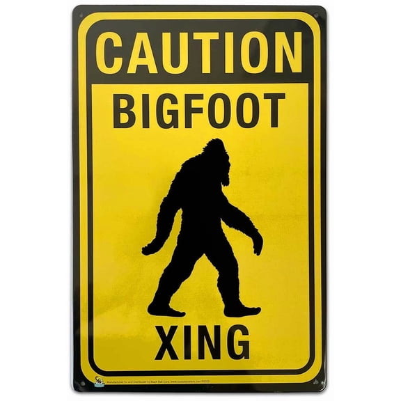 Bigfoot Crossing Tin Sign - 20x30cm - 7.87" x 11.81"