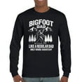 thumbnail image 1 of Bigfoot Dad Long Sleeve T-shirt More Squatchy Funny Daddy Sasquatch Dad Joke Outdoor Camping Father's Day Gift Idea, 1 of 7