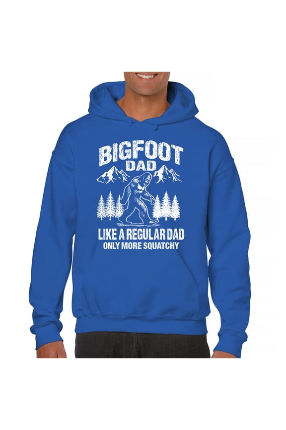 Bigfoot Dad Sweatshirt More Squatchy Funny Daddy Sasquatch Dad Joke Outdoor Camping Father's Day Gift Idea Hoodie