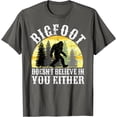 thumbnail image 1 of Bigfoot Doesn't Believe in You Either Distressed Unisex T-Shirt for Men Women Kids Toddler,Charcoal Color,Size YXL, 1 of 5