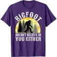 thumbnail image 1 of Bigfoot Doesn't Believe in You Either Distressed Unisex T-Shirt for Men Women Kids Toddler,Purple Color,Size YXL, 1 of 5