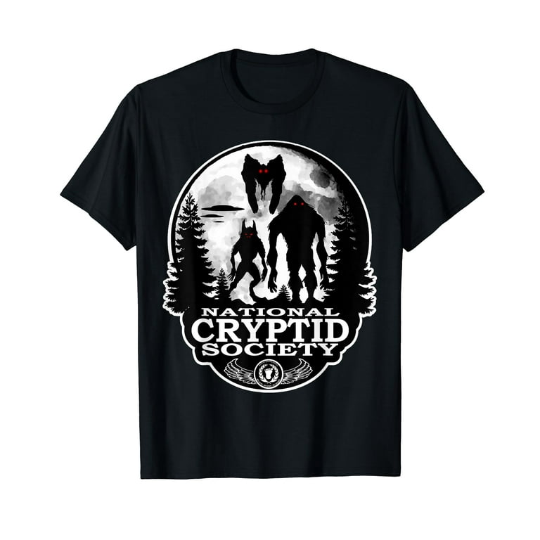 Bigfoot Dogman Mothman Ufo; National Cryptid Society T-Shirt Bigfoot Dogman Mothman Ufo; National Cryptid Society T-Shirt