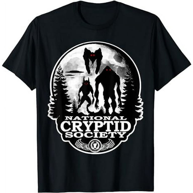 Bigfoot Dogman Mothman Ufo; National Cryptid Society T-Shirt Bigfoot Dogman Mothman Ufo; National Cryptid Society T-Shirt