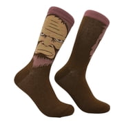Bigfoot Face Socks Funny Sarcastic Sasquatch Graphic Novelty Footwear for Men