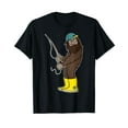 thumbnail image 1 of Bigfoot Fishing Funny Boots and Cap Fish Lover Gift T-Shirt, 1 of 5