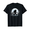 thumbnail image 1 of Bigfoot Fishing Funny Sasquatch and Fish Night Fishing T-Shirt, 1 of 5