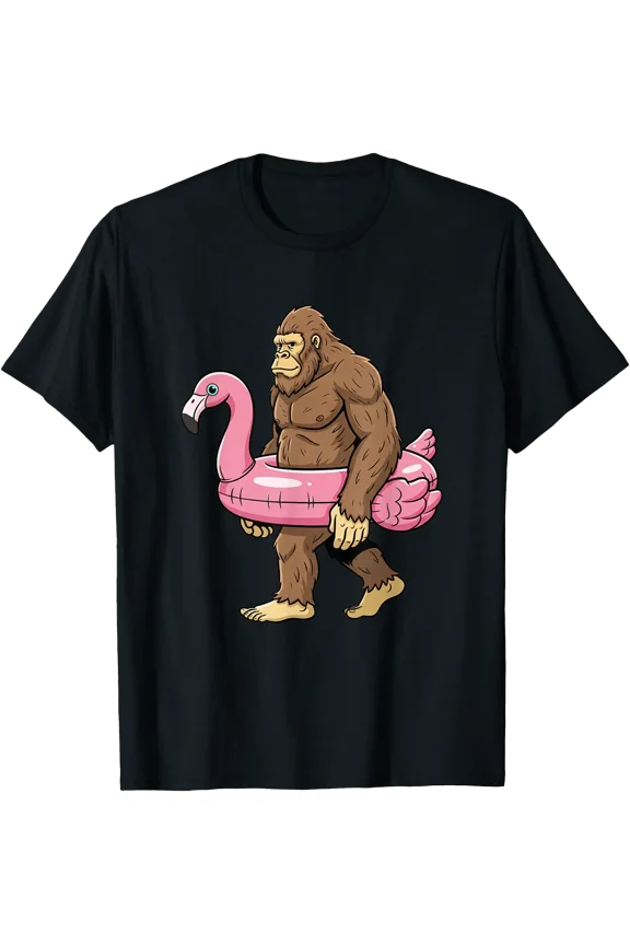 Bigfoot Flamingo Kids T-Shirt