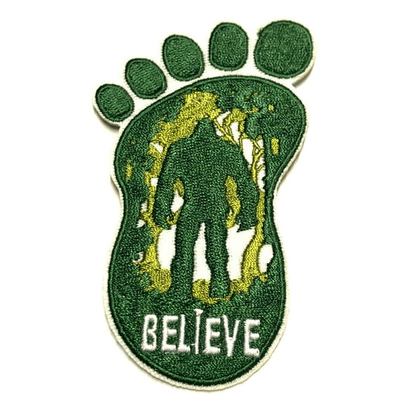 Bigfoot Foot Believe Embroidered Patch Iron/Sew-On Applique X-Files Cryptid