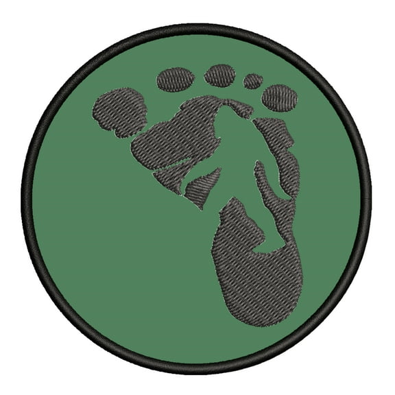 Bigfoot Foot Green Embroidered Patch Iron/SewOn Applique X-Files Cryptid Mystery
