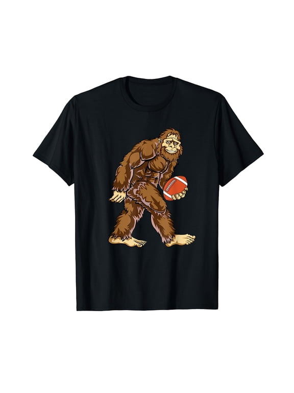 Bigfoot Football Boys T Shirt Sasquatch Squatchin Funny Tee